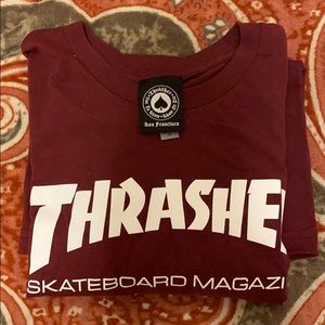 Burgundy thrasher shirt
